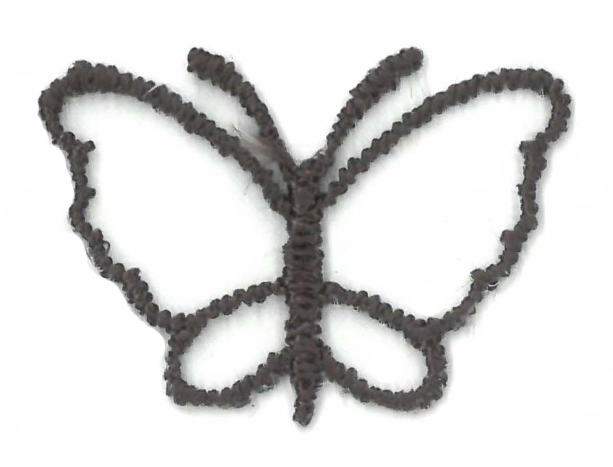 LARGE ORGANZA BUTTERFLY - CHOC